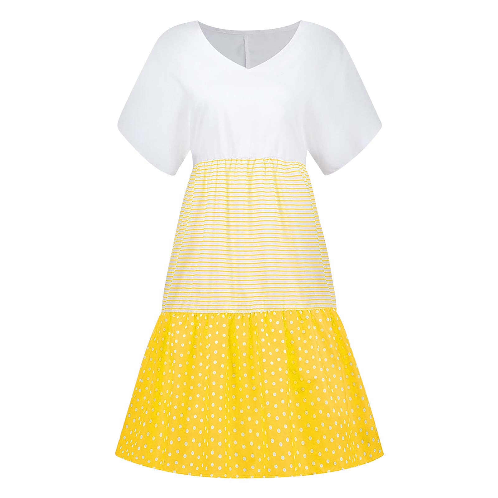 Women's Plus Size Casual Shirt Dresses 2024 | Short Sleeve Midi Boho Sun Dress for Summer, Beach & Vacation | Perfect for Outdoor Activities, Travel & Relaxing