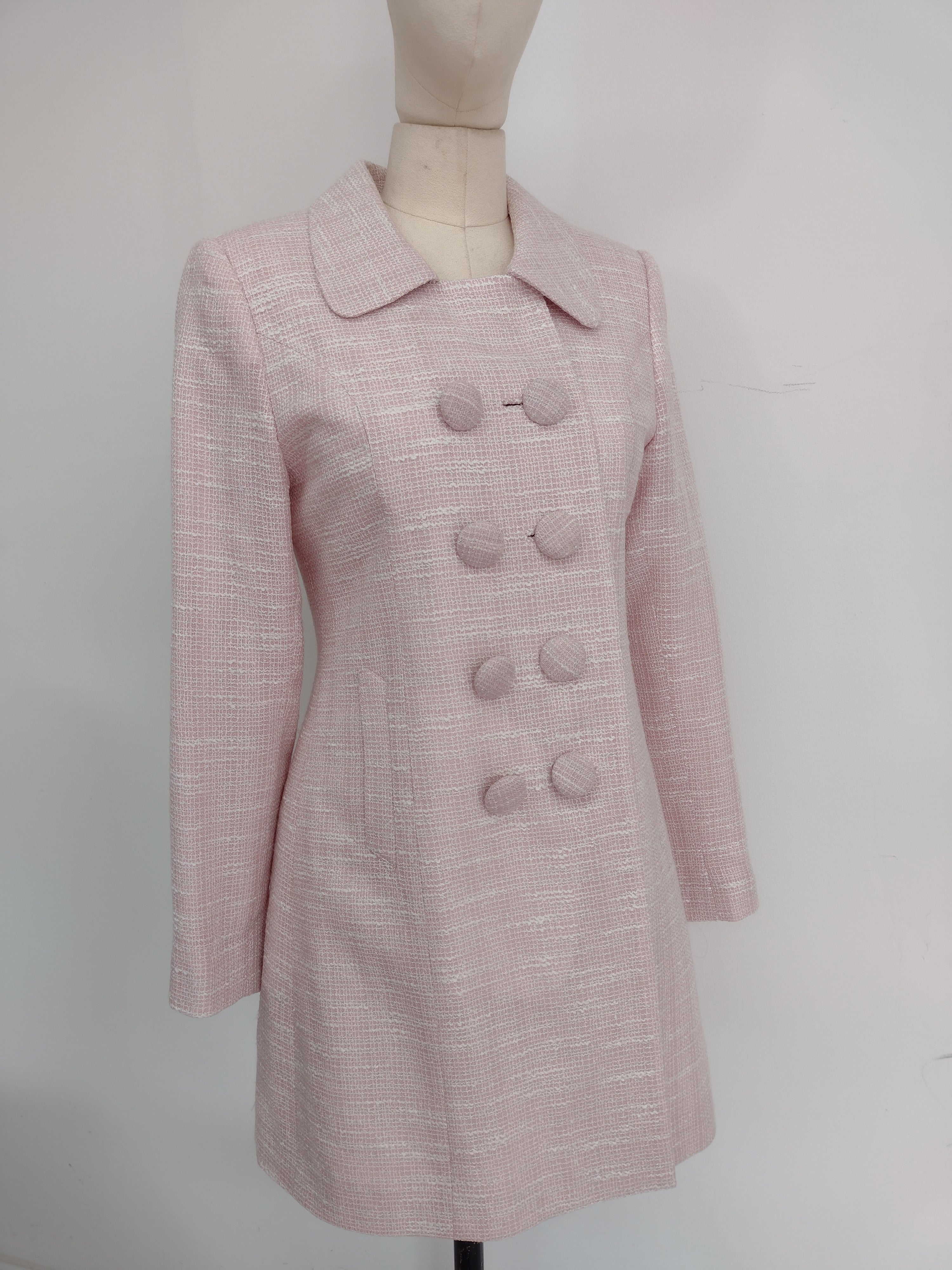 Black Swan French Tweed Limited Edition Pink Winter Coat - Women's Elegant Warm Jacket for Cold Weather | Perfect for Holiday Parties, Date Nights & Winter Fashion