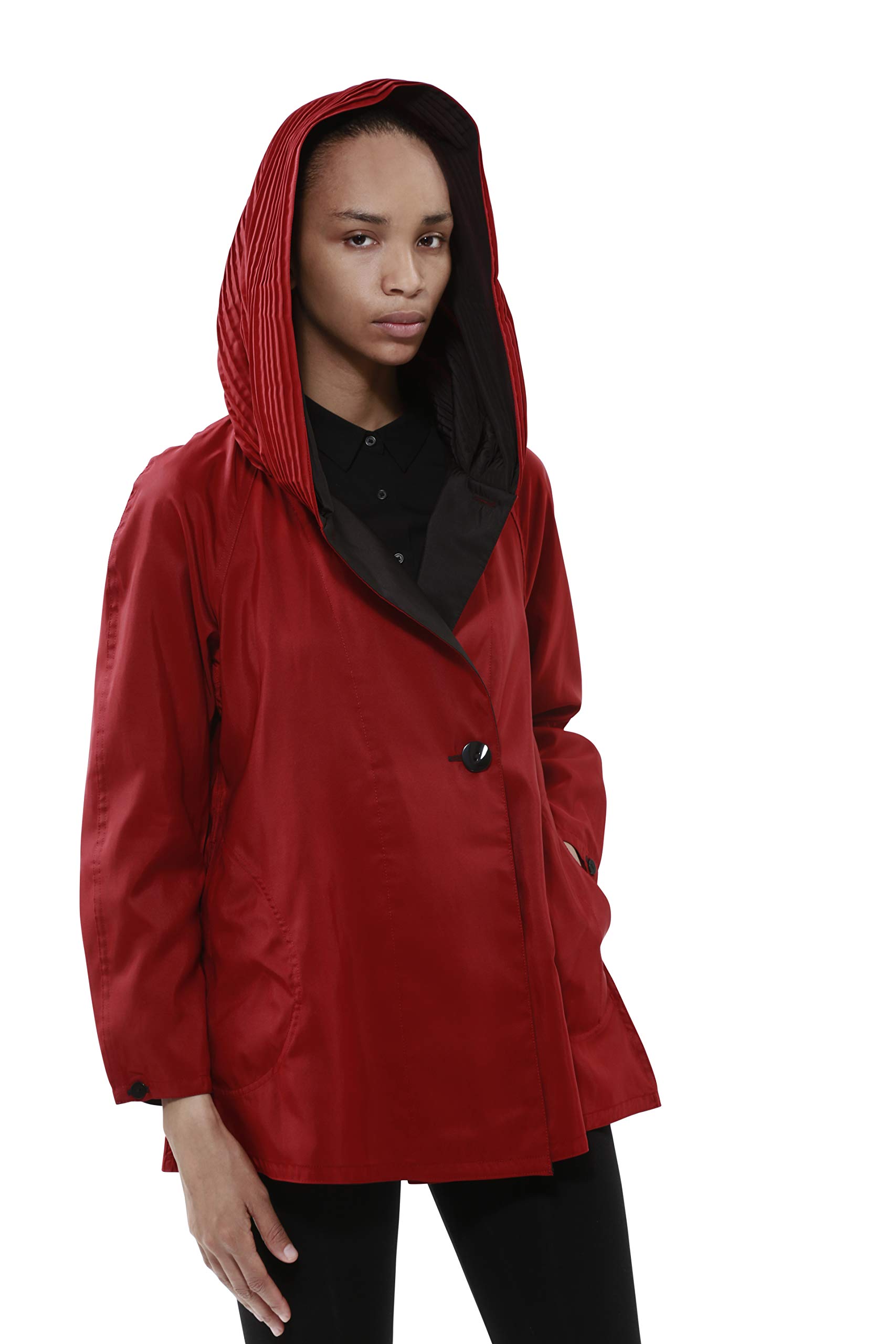 Mini Donatella Fashion Travel Raincoat - Waterproof Lightweight Hooded Jacket for Women - Perfect for Outdoor Adventures, Commuting & Travel