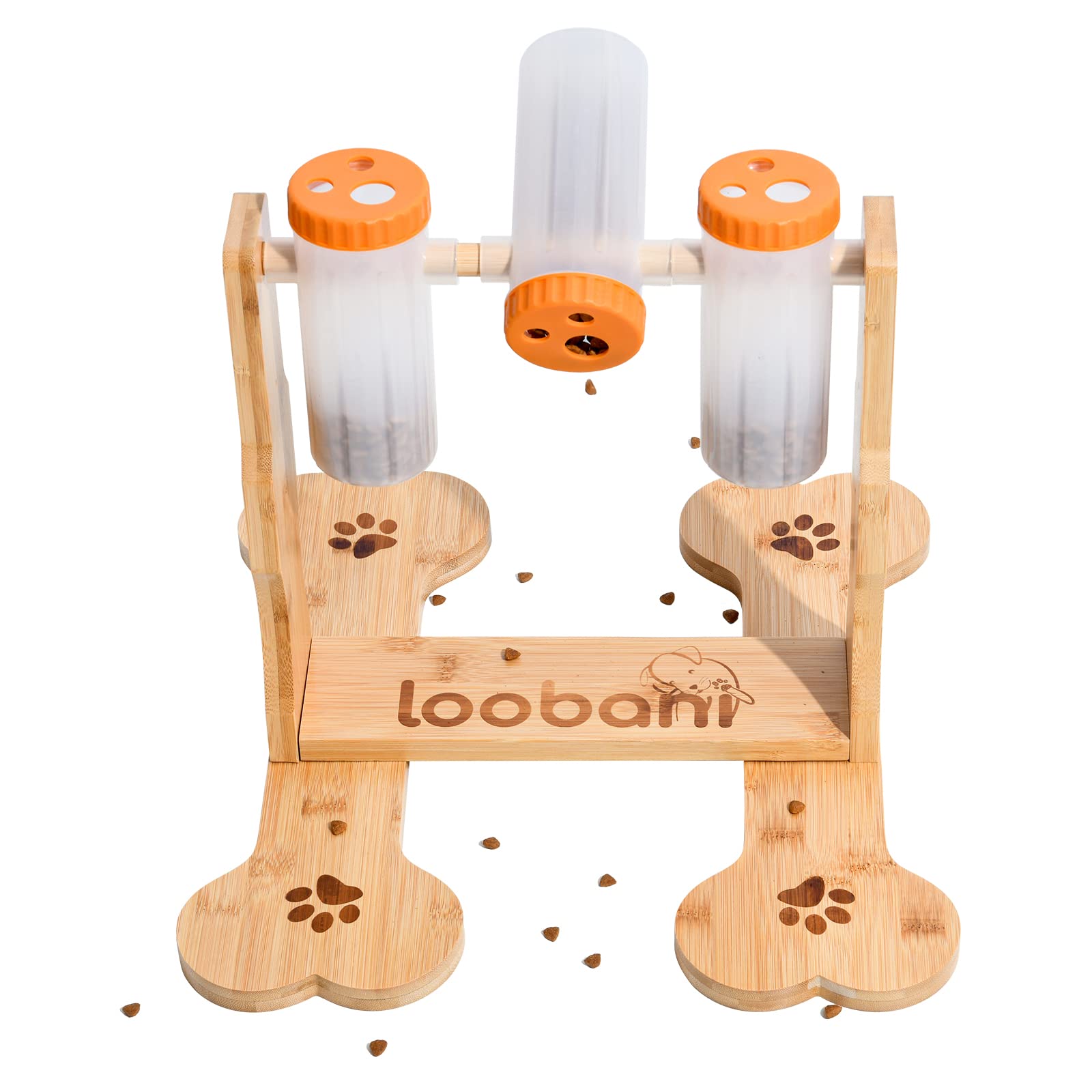 LOOBANI Interactive Dog Puzzle Toys - Wooden Treat Dispensing IQ Training Game for Small to Large Dogs | Mental Stimulation & Boredom Relief | Slow Feeder & Entertainment Toy for Indoor Play & Travel
