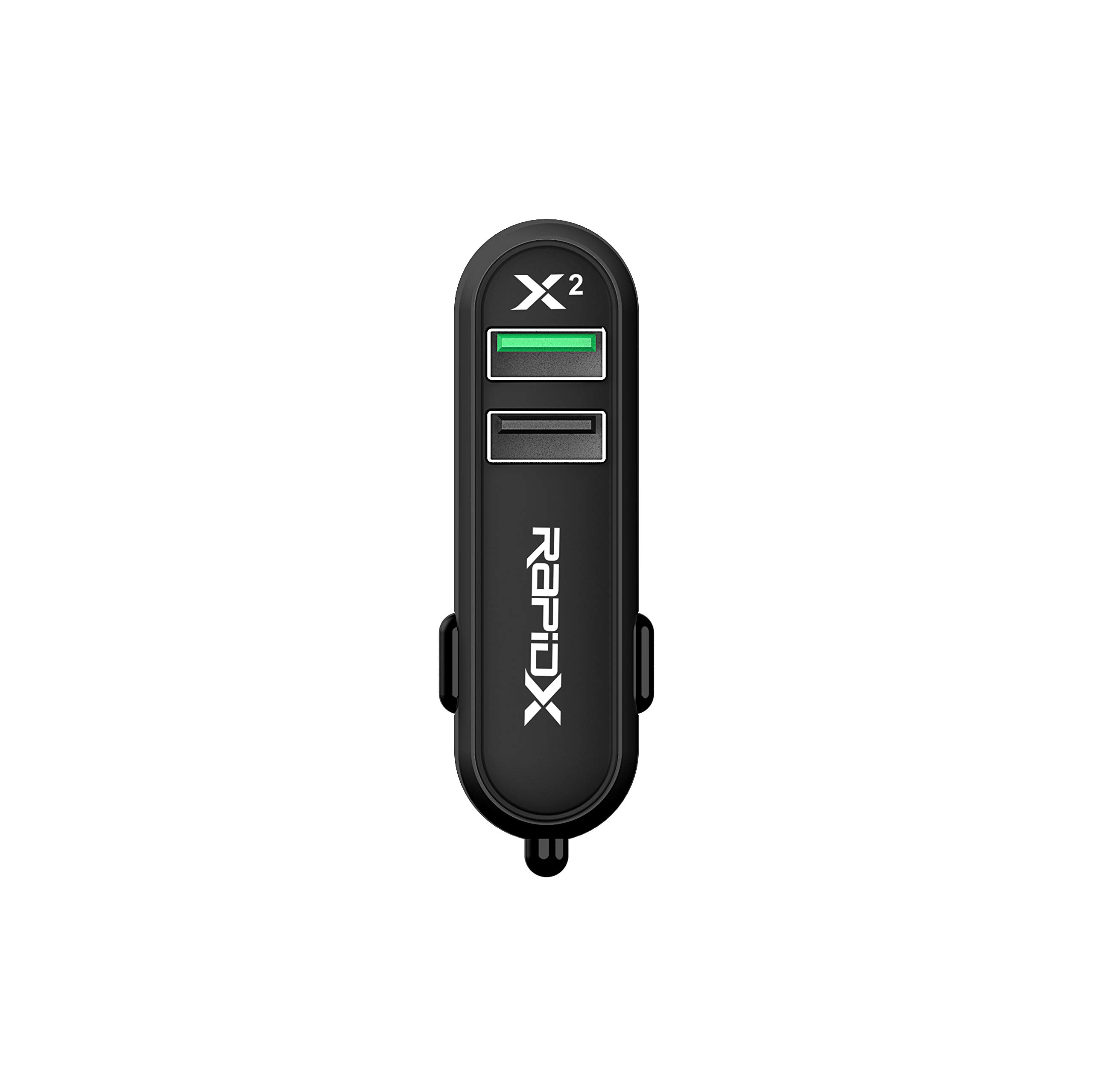 RapidX 2-Port Car Charger with Quick Charge - Fast Charging for Phones & Tablets on the Go