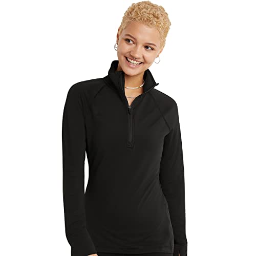 Champion Women's Absolute Half-Zip Workout Sweatshirt - Lightweight Fleece Pullover with Front Pocket for Gym, Running & Casual Wear