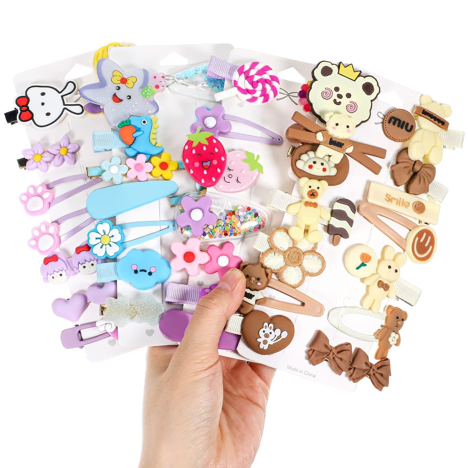 Adorable Baby Hair Clips for Girls - Cute Flower & Fruit Rainbow Hair Accessories for Kids, Toddlers & Teens | Perfect for School, Parties & Daily Styling