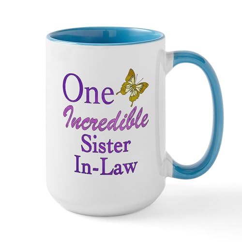 White/Blue Inside - One Incredible Sister In Law Large Mug