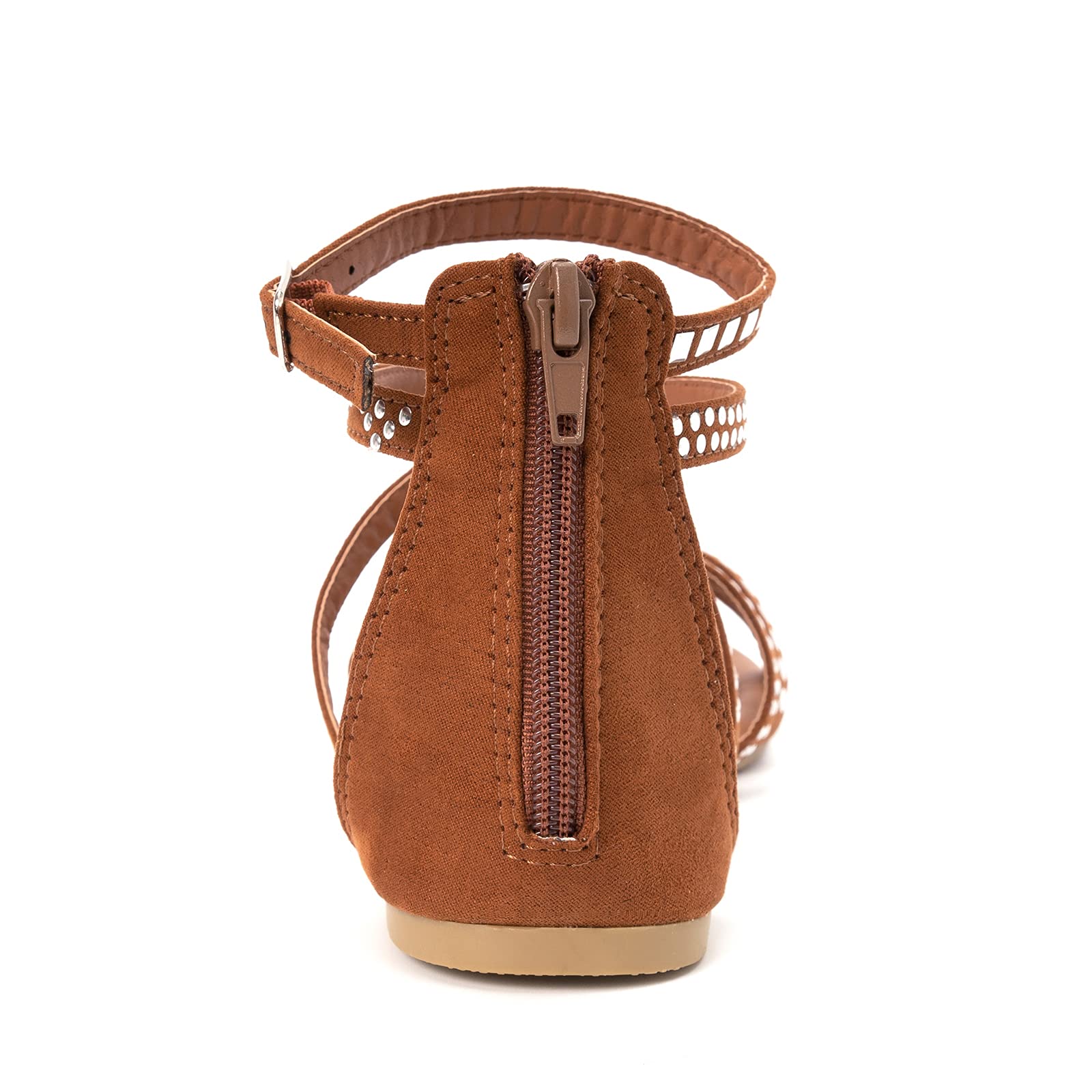 Luffymomo Women's Gladiator Sandals - Flat Fisherman Thong Cross Strap Summer Sandals for Beach, Vacation & Casual Outfits