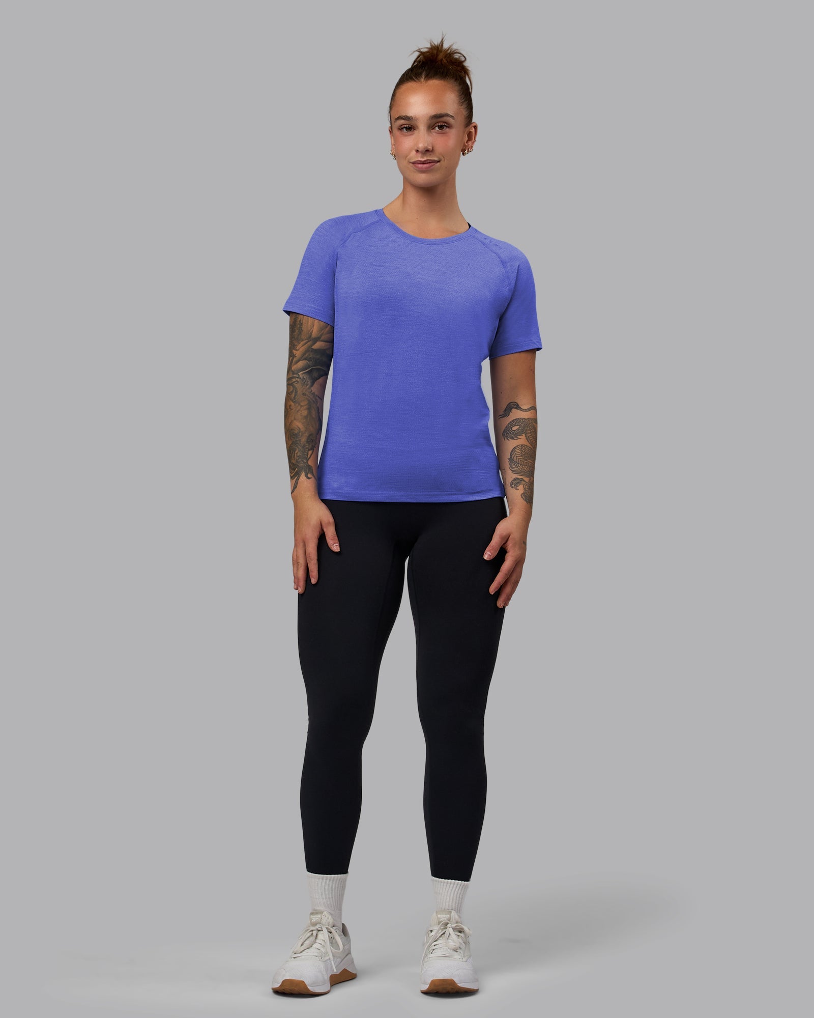 Perform VapourFLX Tee - Baja Blue Marl | Moisture-Wicking Performance T-Shirt for Running & Workouts | Men's Athletic Activewear