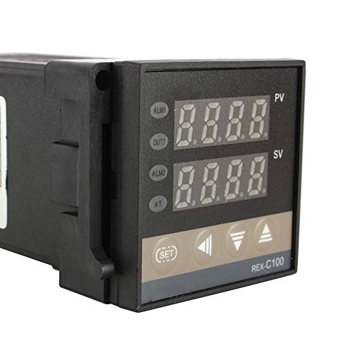 REX-C100 Digital PID Temperature Controller Kit with 0-400°C Range, 40A SSR & K-Type Thermocouple - Precise Temperature Control for Home Brewing, Sous Vide, 3D Printing & Industrial Applications