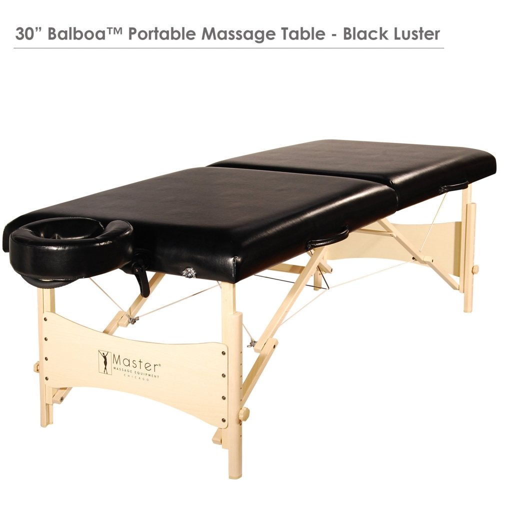 30'' Balboa Portable Massage Table with Adjustable Height & Ambient Light - Professional Foldable Massage Bed for Home, Spa, or Physical Therapy Sessions