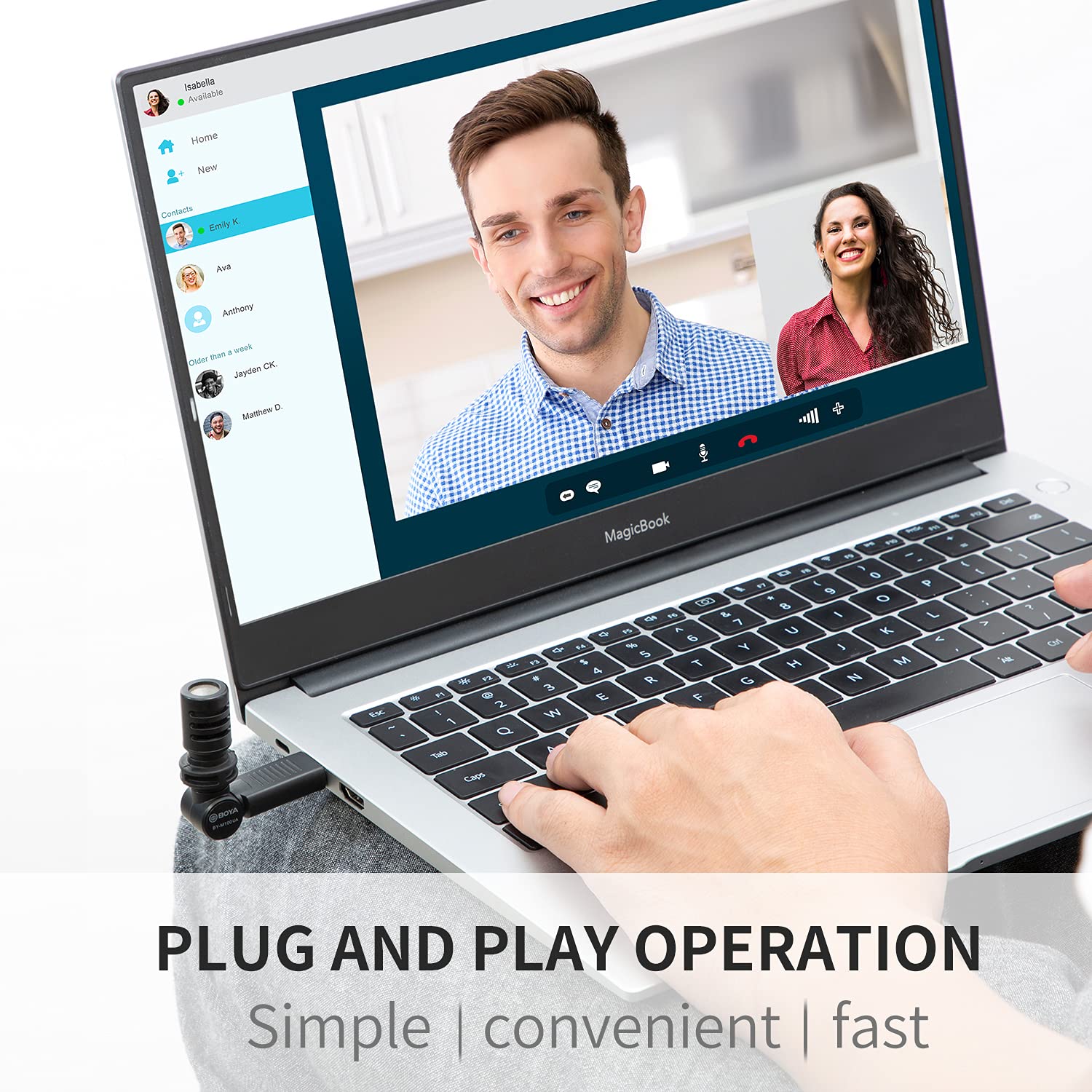 BOYA BY-M100UA USB Mic for Podcast, Live Stream & Videos
