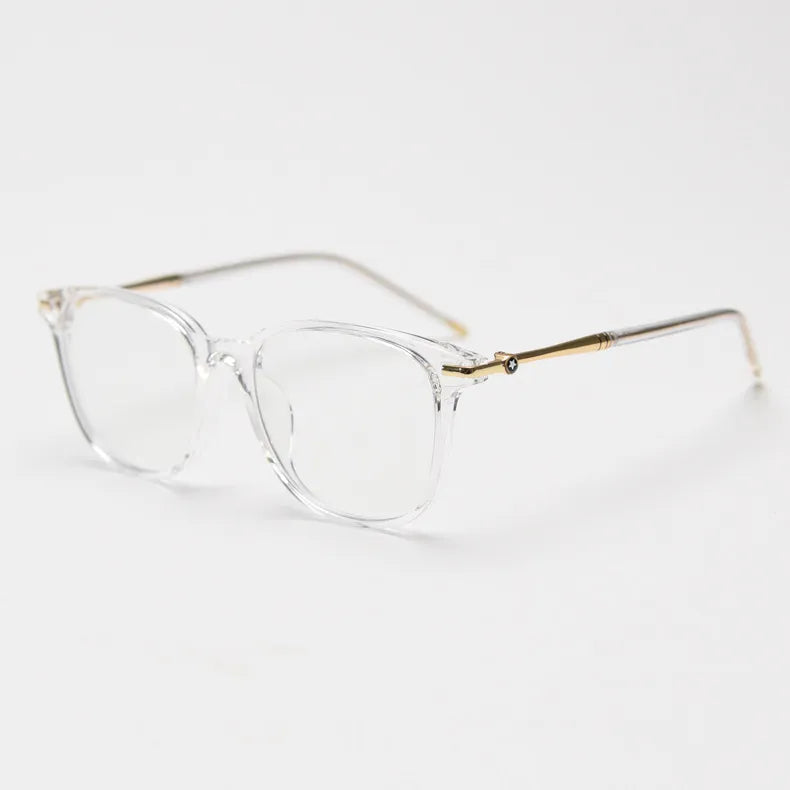 CCspace Unisex Full Rim Square TR90 Titanium Eyeglasses 56968 - Lightweight Durable Frames for Work, Reading & Everyday Wear