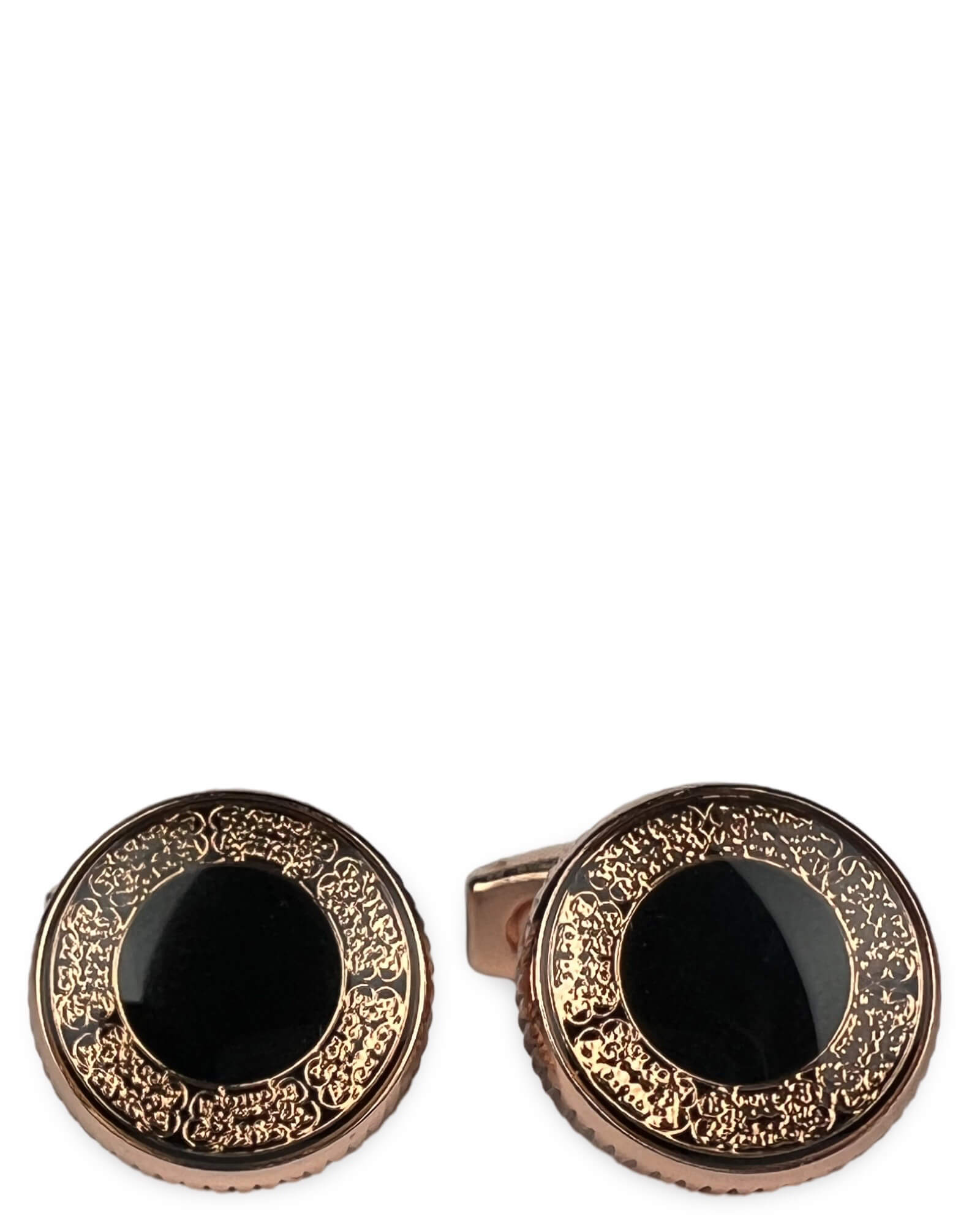 DÉCLIC Opulent Round Cufflinks for Men - Luxury Stainless Steel Dress Shirt Accessories - Perfect for Weddings, Business Meetings & Formal Events