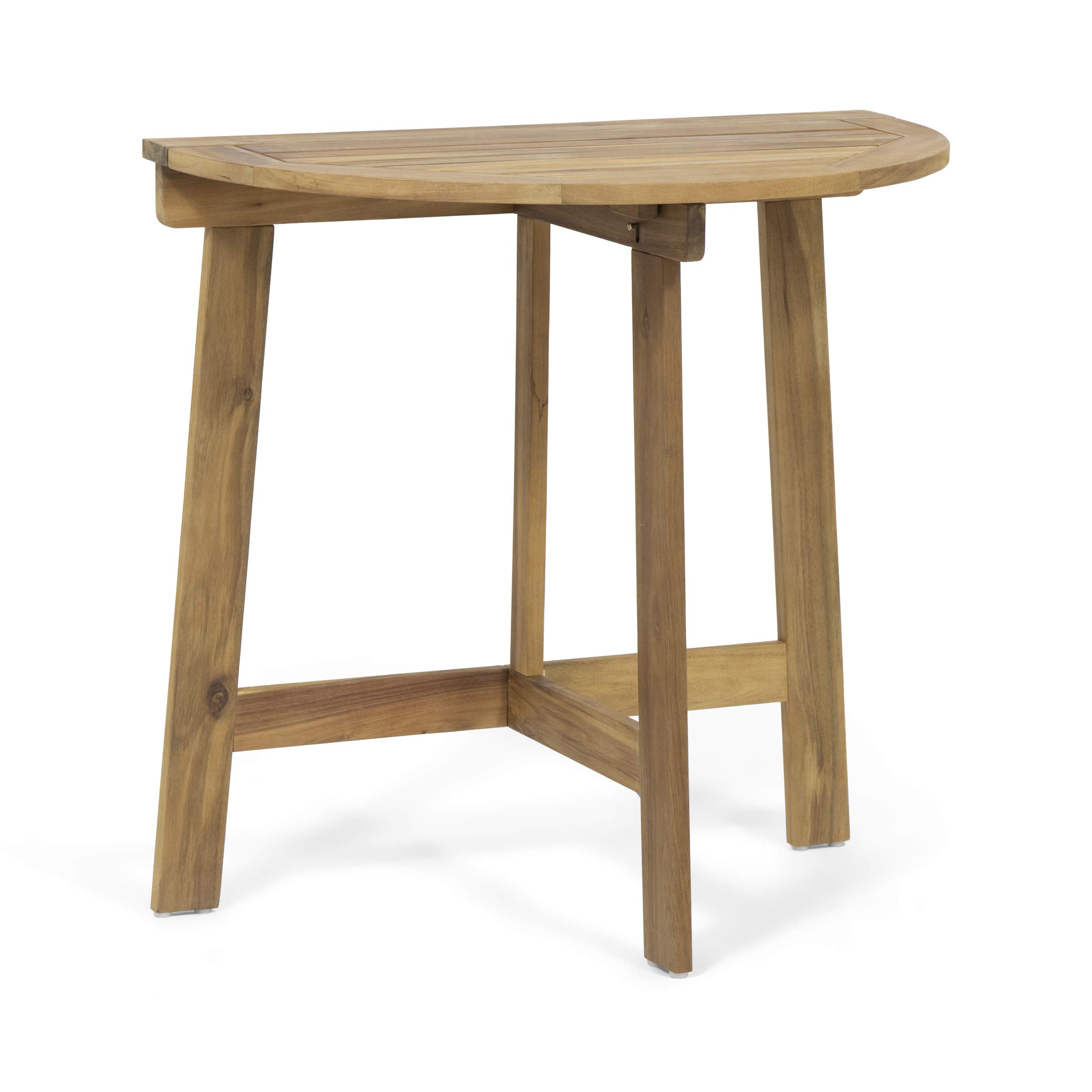 Stylish Natural Finish Bistro Table for Outdoor Dining & Small Spaces - Perfect for Patio, Balcony, or Breakfast Nook