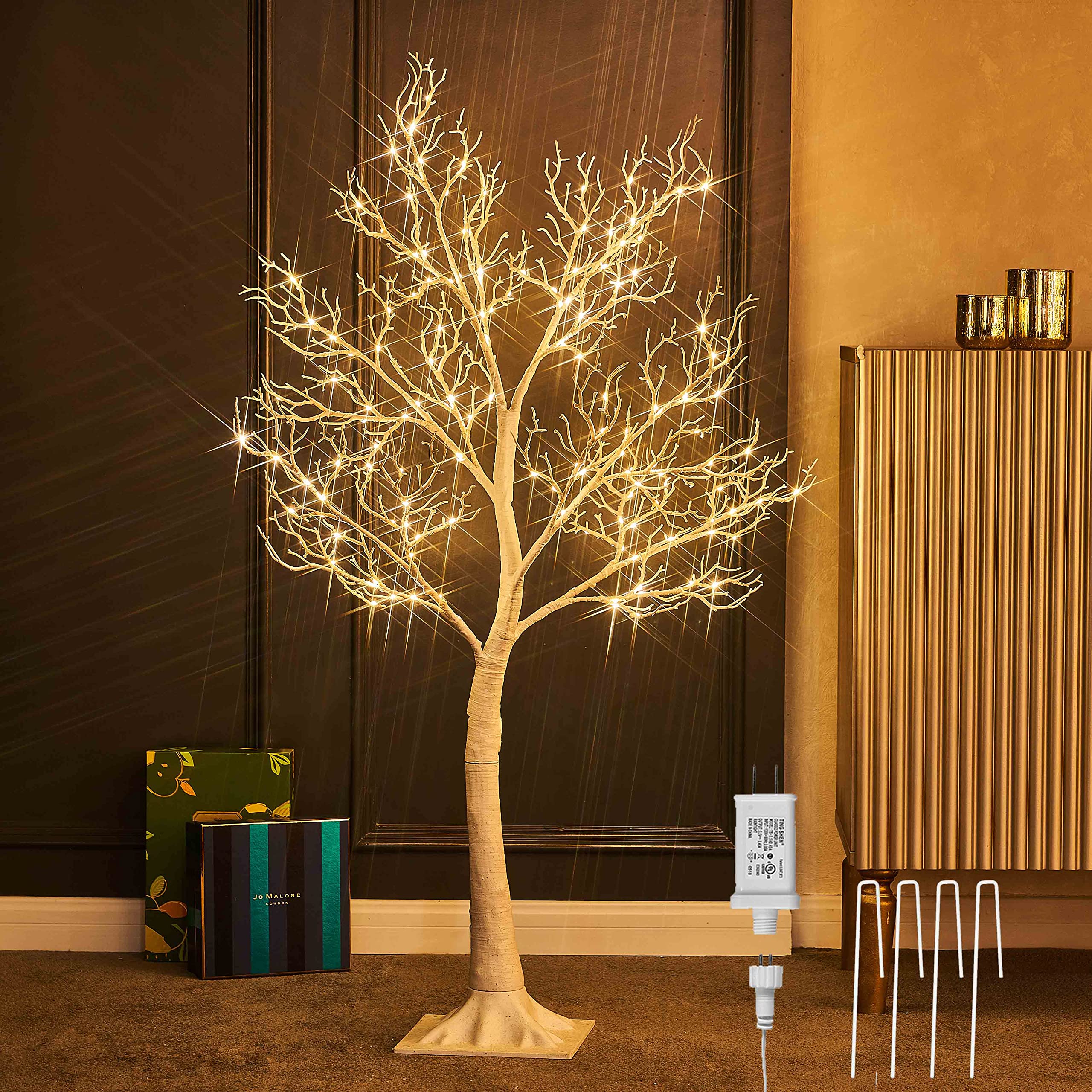 LITBLOOM 4FT White LED Fairy Light Tree with 150 Warm Lights - Indoor/Outdoor Christmas Decor for Home, Living Room, Bedroom, Office & Party Decorations | Perfect for Holidays, Weddings & Seasonal Displays