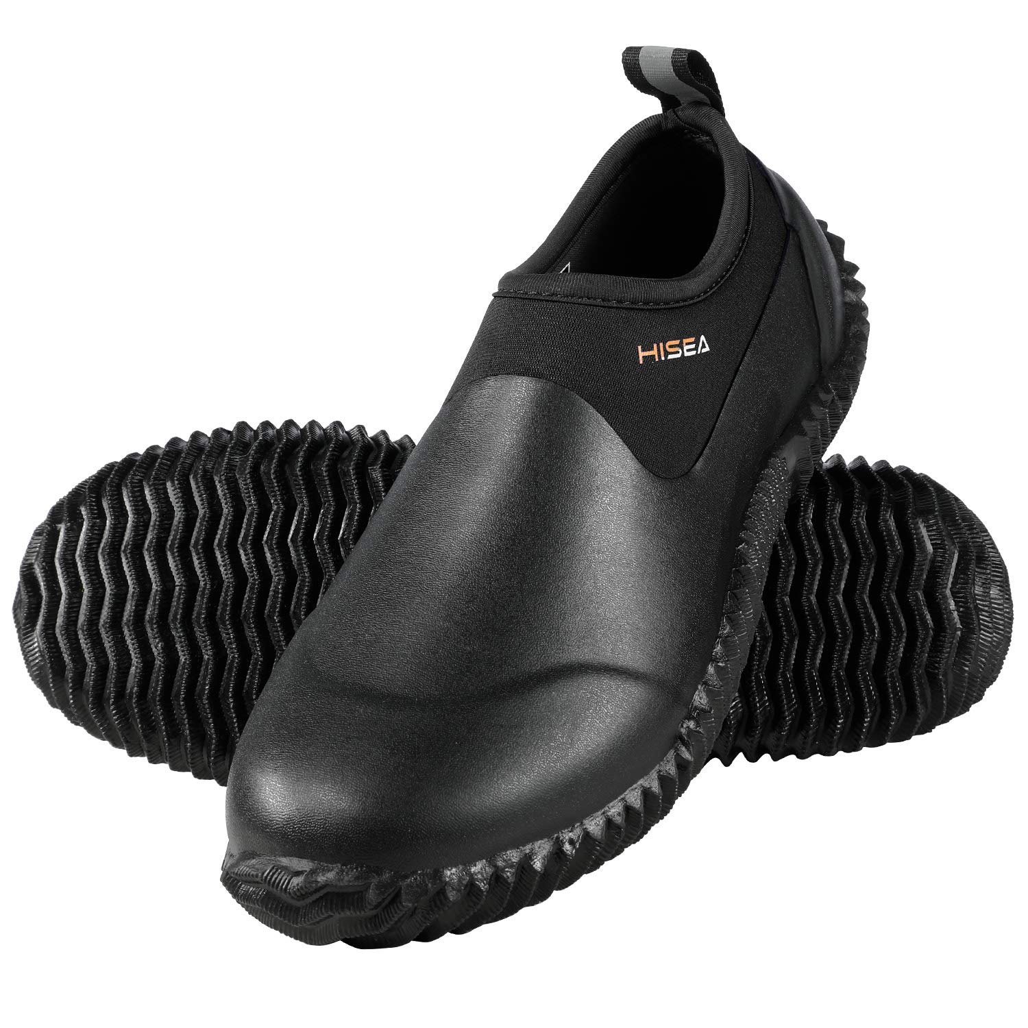 HISEA Unisex Waterproof Garden Shoes - Slip-On Rubber Neoprene Rain Boots for Men & Women | Outdoor Waterproof Footwear for Gardening, Farming, Camping, Hiking, Yard Work & Car Wash | Comfortable Ankle Booties for Wet Conditions & Outdoor Activities