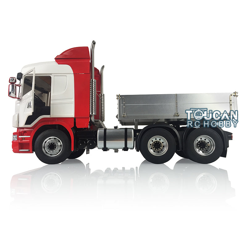 1/14 Scale LESU 6x6 Remote Control Truck - Metal Chassis RC Car Model with Hopper & Motor Servo (802A/802B/802C) - Perfect for Off-Road Adventure & RC Hobby Collection
