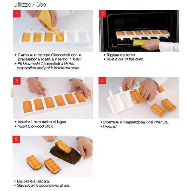 Choco Stick Ice Cream Pop Mold - 12 Reusable Silicone Forms for Homemade Frozen Treats | Perfect for Summer Parties, Kids Snacks & Dessert Making