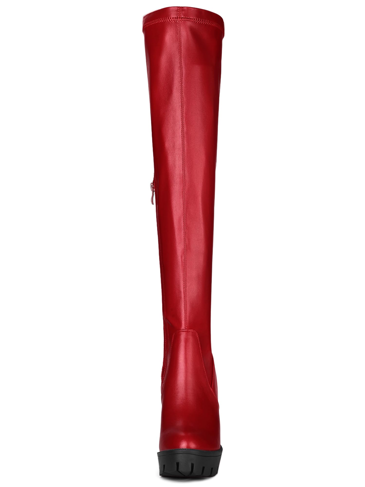 Allegra K Women's Platform Heels - Chunky High Heel Over The Knee Boots for Women, Fashionable Thigh High Boots for Party, Night Out and Winter Style