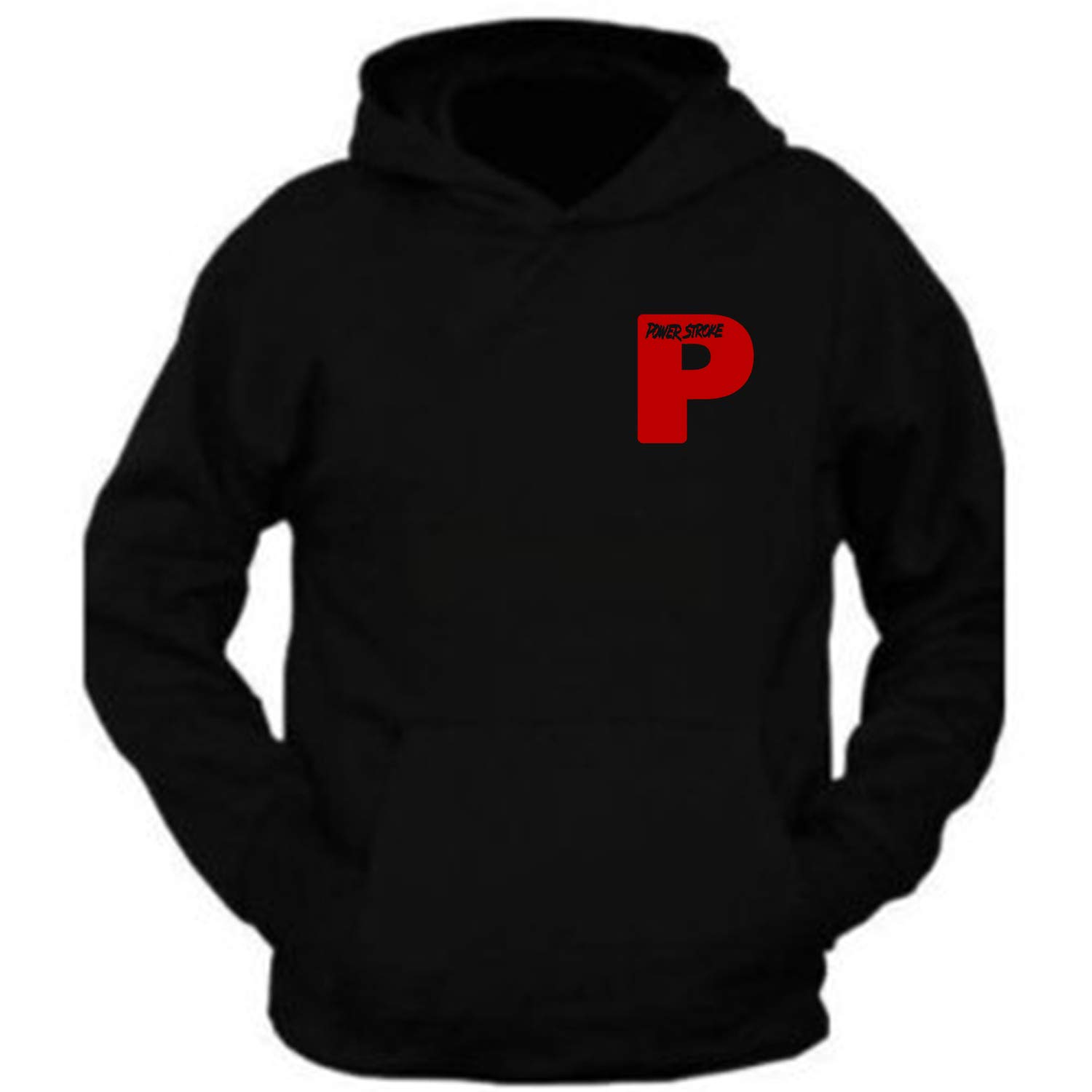 Power Stroke Hoodie - Red Smal Pocket P Powerstroke Hooded Sweatshirt for Men & Women | Outdoor Activities, Gym, Casual Wear