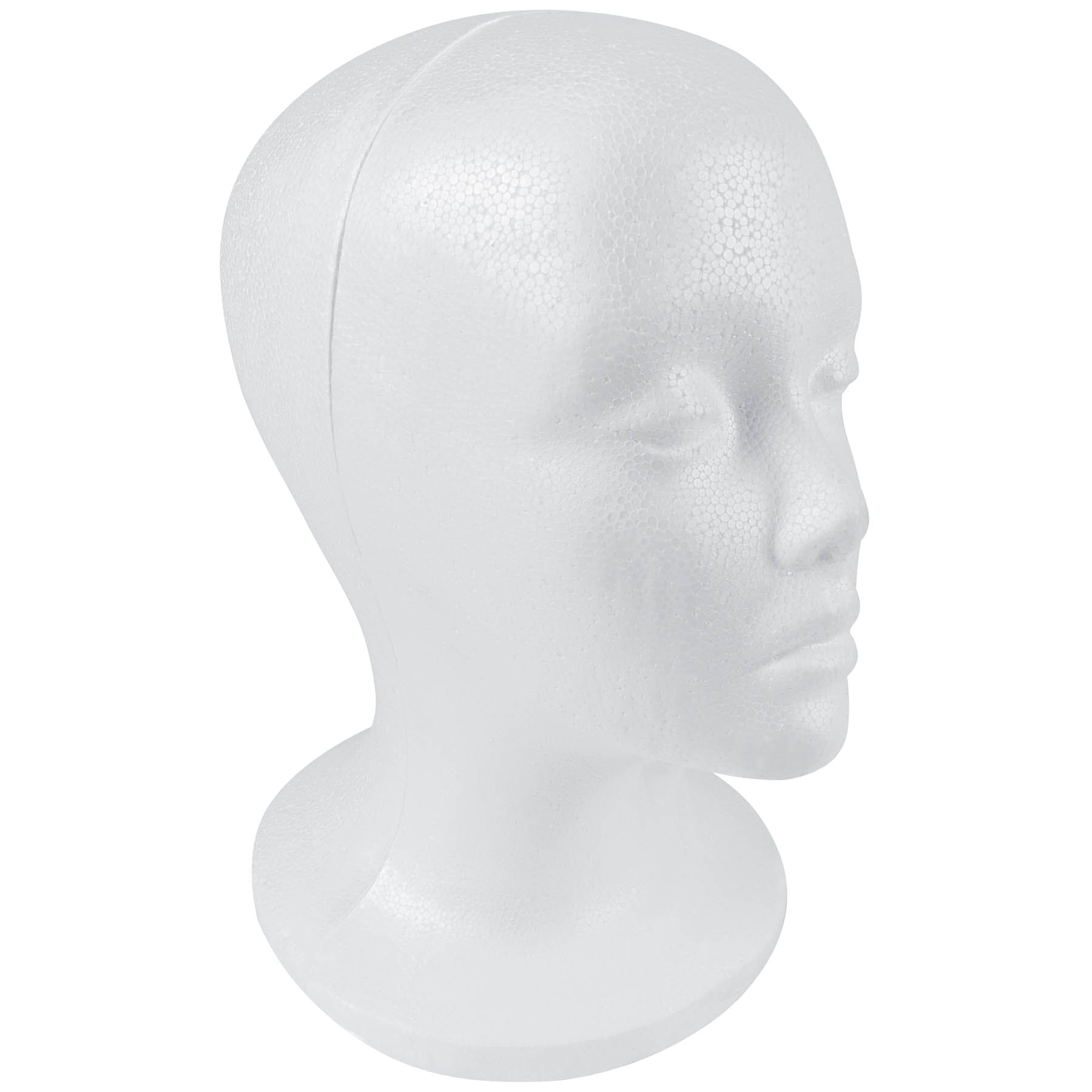 Styrofoam Mannequin Head for Wigs & Hats - Adjustable Stand for Hairstyling, Cosmetology & Salon Display - Perfect for Wig Making, Hat Display & Beauty Training