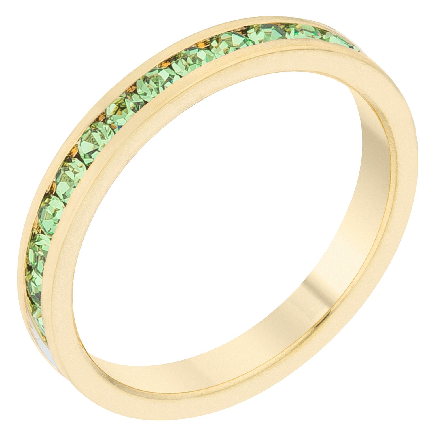 Elegant Birthstone Stackable Rings with Swarovski Crystals - Dainty Eternity Bands for Women | Perfect for Anniversary Gifts, Bridal Jewelry & Everyday Wear