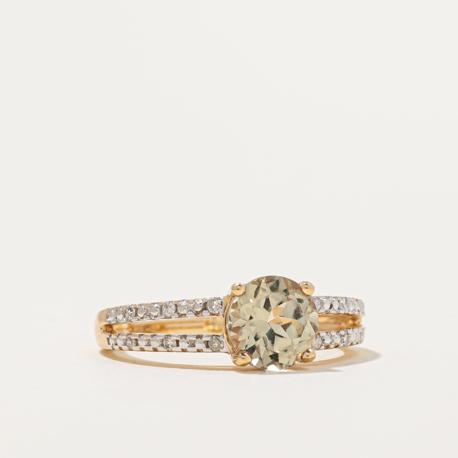 Zultanite and Diamond Open Shank Ring - 1.30ct Zultanite with 0.06ctw Diamonds - Size 7 - Elegant Wedding, Engagement, or Anniversary Jewelry Gift for Her