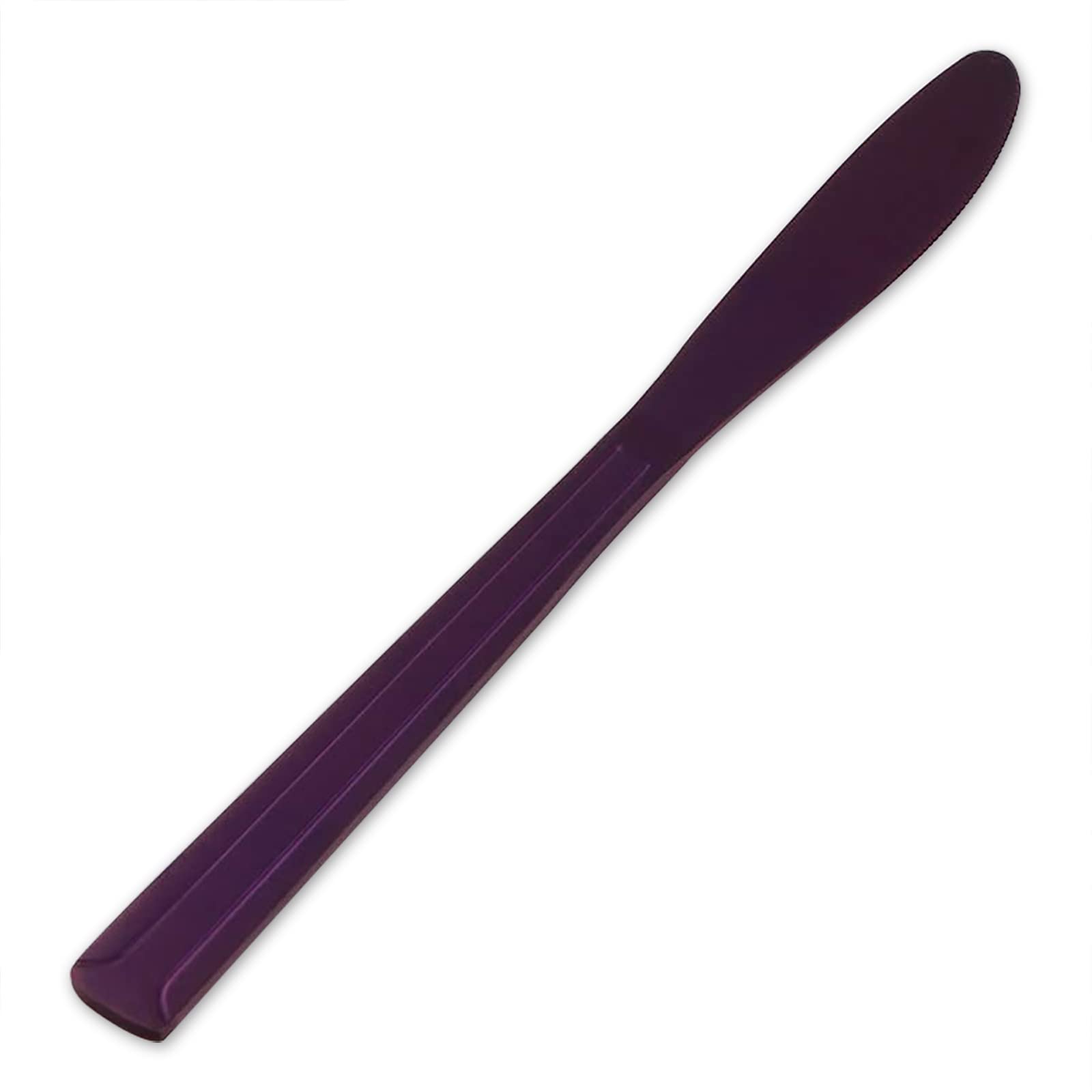 Premium Stainless Steel Dinner Knives Set of 12 - Elegant Purple Flatware with Line Design, Titanium-Coated Steak Knives for Home, Restaurant & Catering | Perfect for Daily Use, Wedding Cutlery & Fine Dining Tableware