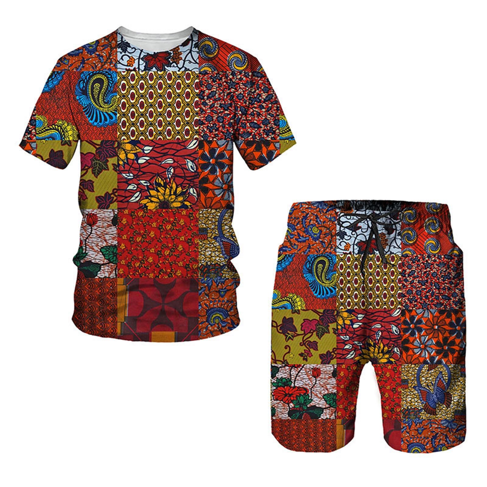 TUQIDEWU Men's Slim Fit 3D Digital Printed Tracksuit Set - Summer Casual Shorts & T-Shirt Combo for Streetwear, Gym, Running & Sports | Breathable Fashion Outfit for Workouts & Outdoor Activities