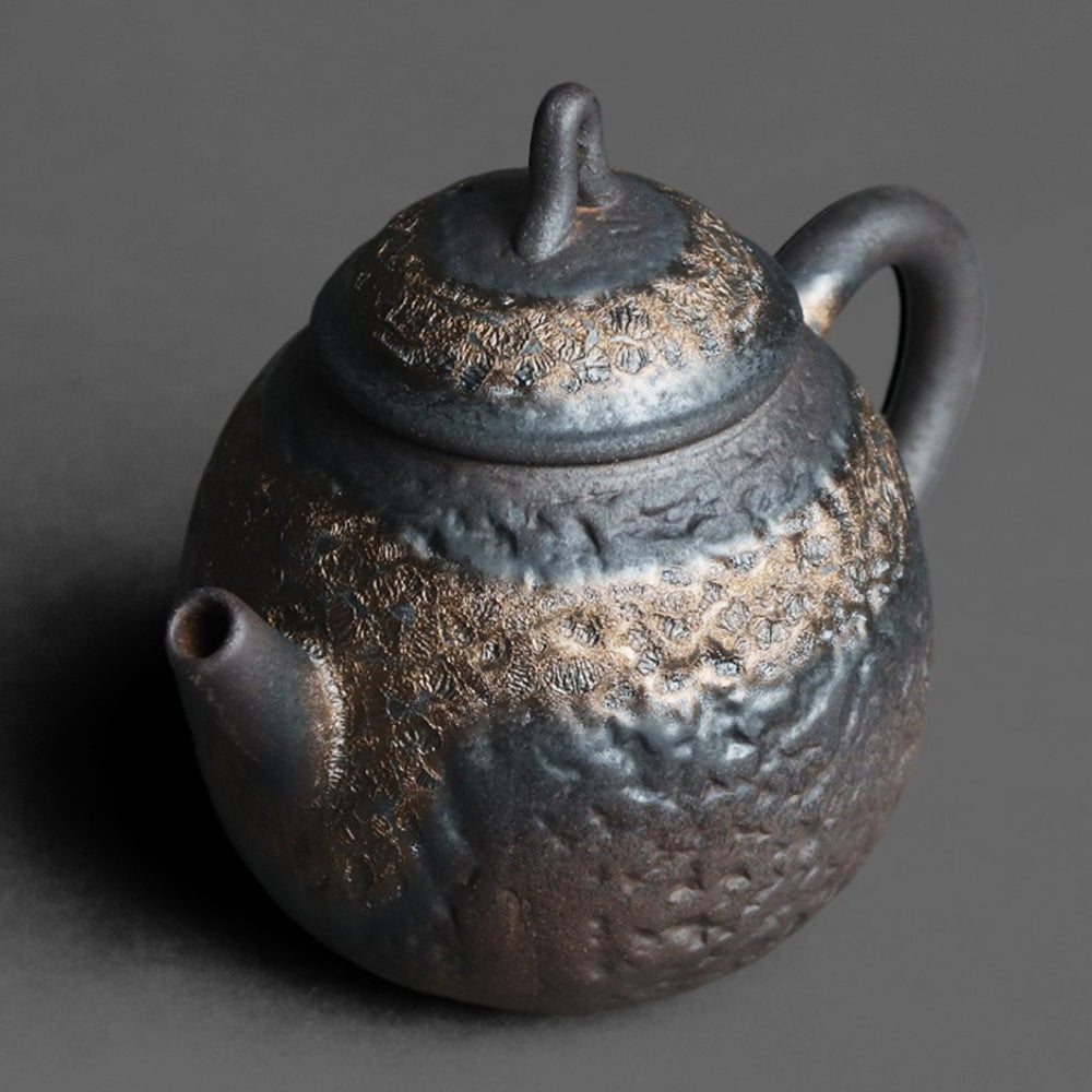 Handmade Chinese Pottery Clay Teapot with Stone Texture - Perfect for Tea Ceremonies, Home Decor & Gift Giving