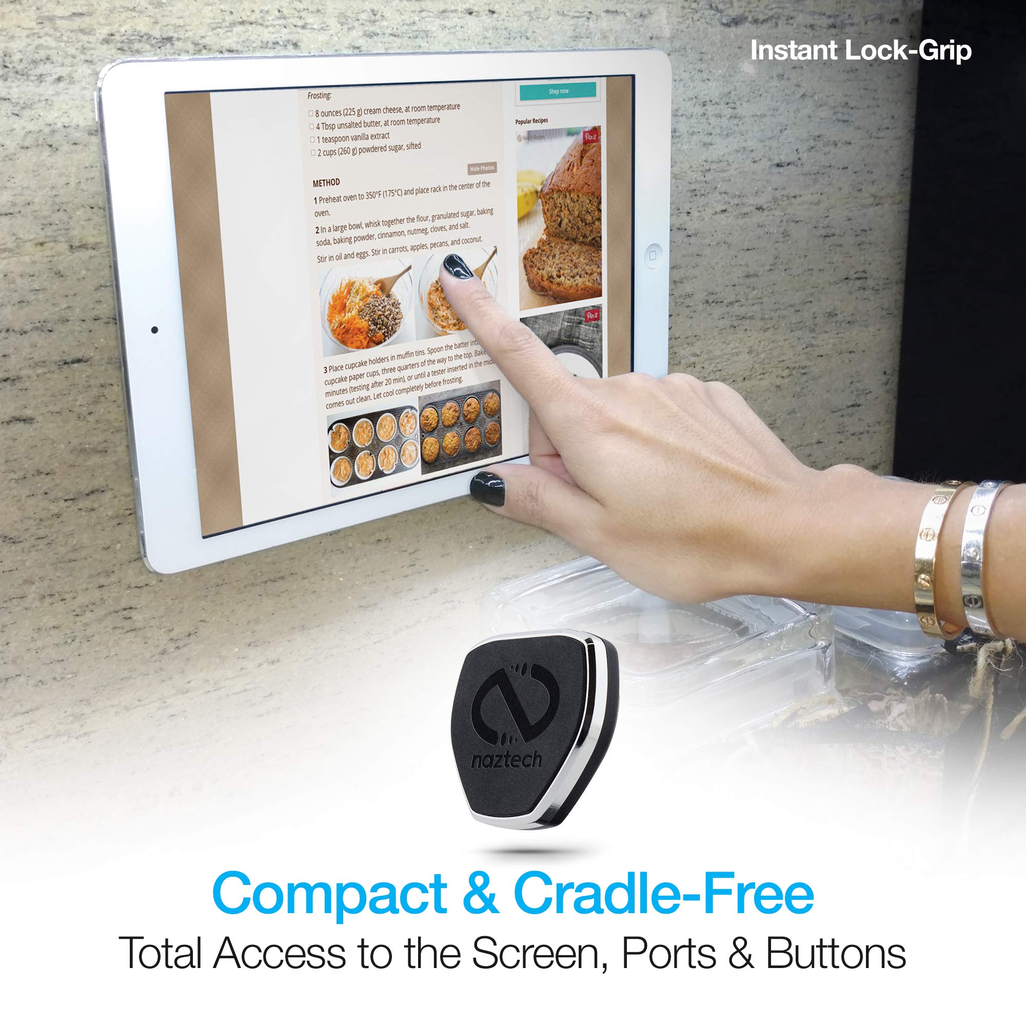 Naztech MagBuddy Anywhere Magnetic Phone Holder & Tablet Mount - Universal Hands-Free Car Mount for iPhone 16/15/14 Pro Max, Galaxy S24/S23/S22, Pixel Tablet & iPad - Perfect for Driving, Office & Home Use