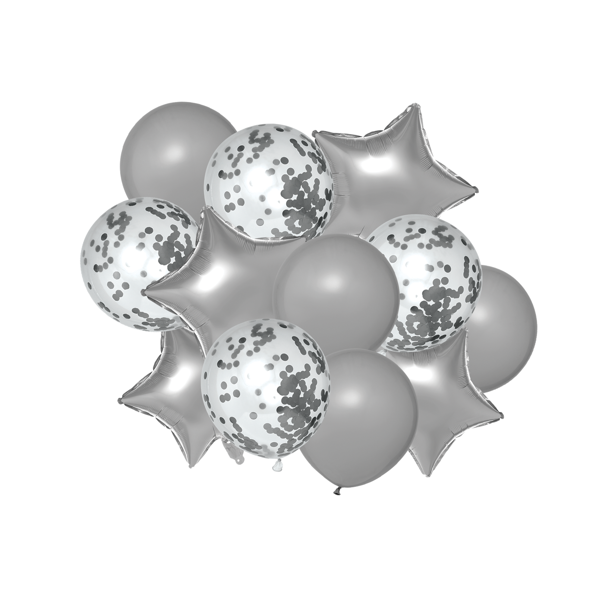 Elegant Silver Balloon Bouquet for Birthday Parties, Baby Showers & Wedding Decorations - Premium Latex Balloons for Special Events