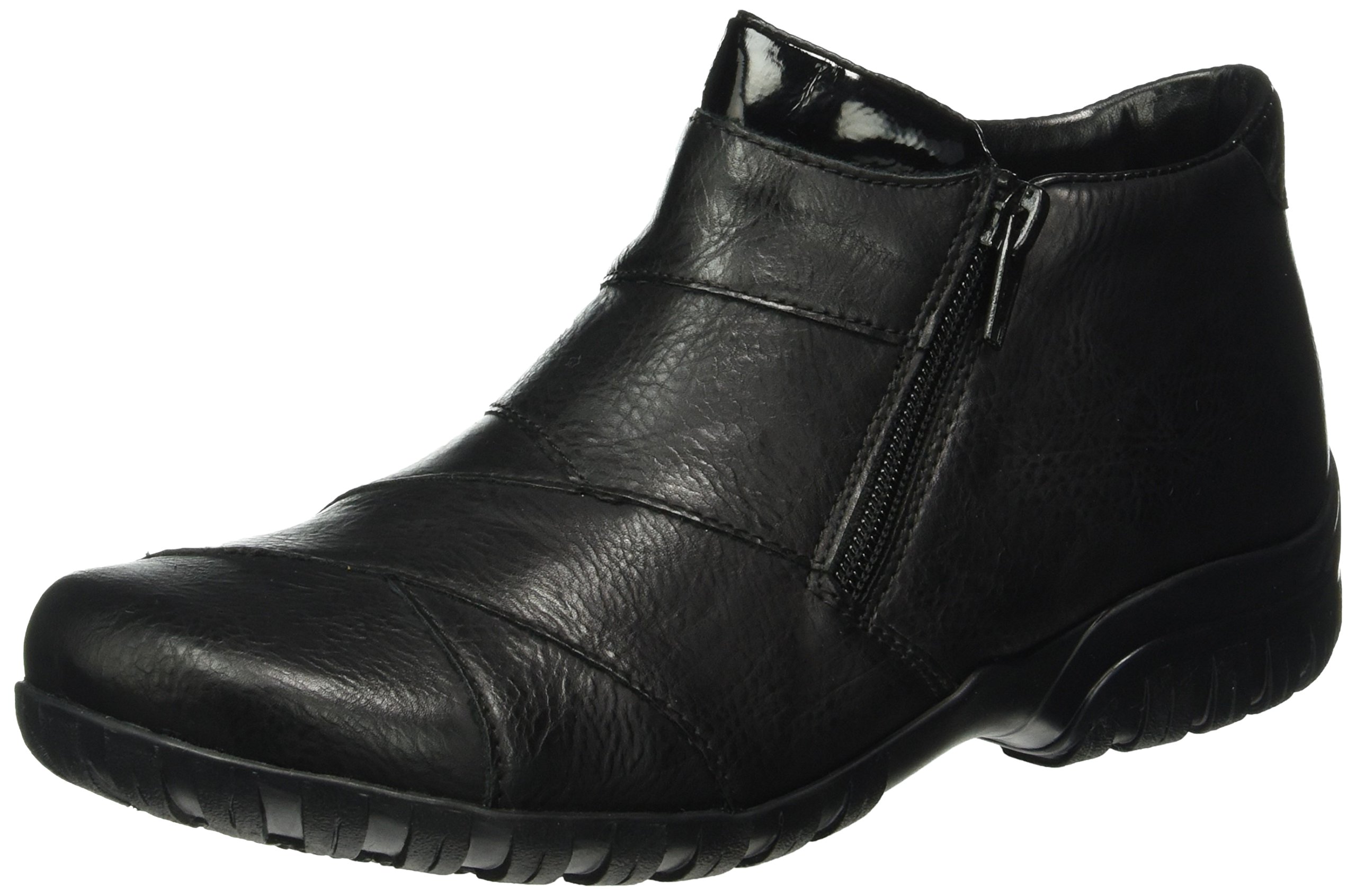 Rieker L4673-01 BIRBOPATCH Black Women's Fashion Ankle Boots - Comfortable & Stylish Winter Booties for Work, Casual Outfits & Date Nights