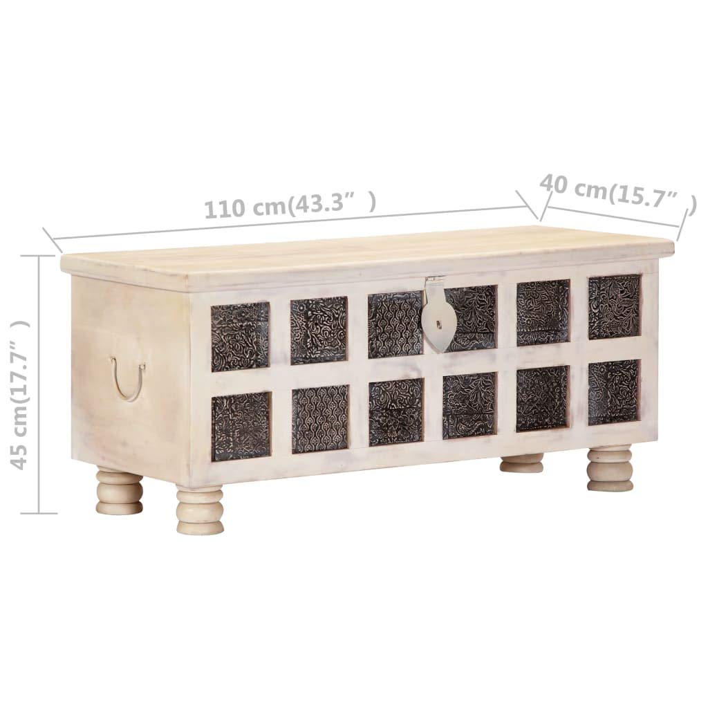 Acacia Wood Storage Box with Hinged Lid - 43.3x15.7x17.7 Inch Jewelry Organizer, Keepsake & Trinket Chest for Home Decor - Fast Shipping | Perfect for Bedroom Closet, Living Room & Office Organization
