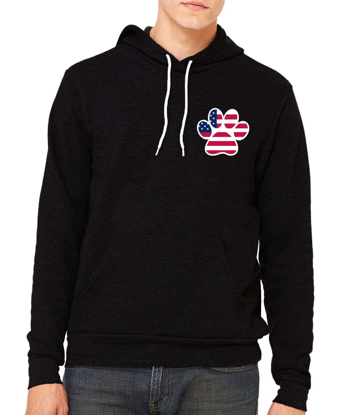 American Flag Paw Print Hoodie - Patriotic 4th of July Sweatshirt for Men & Women - Perfect for Independence Day Celebrations & Dog Lovers