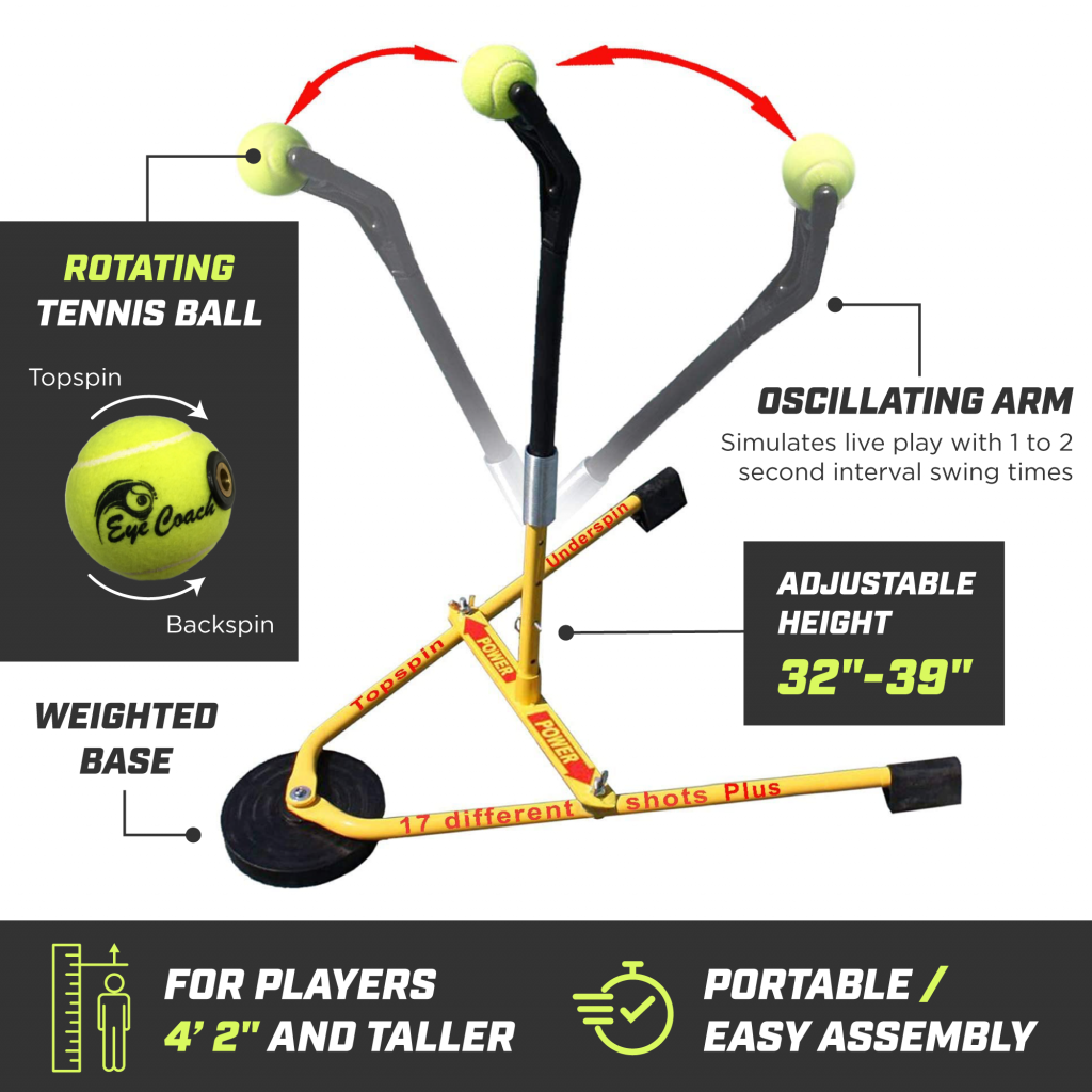 Billie Jean King's Eye Coach Pro - Tennis Training Aid for Improved Hand-Eye Coordination | Perfect for Tennis Players & Coaches