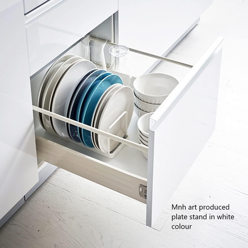 Premium MNH ART Plate Stand - Kitchen Pan Rack Holder & Dish Organizer | Sturdy Off-White Tray Stand for Countertop Storage | Pack of 1 | Perfect for Kitchen Organization, Dining Room Display & Pantry Storage