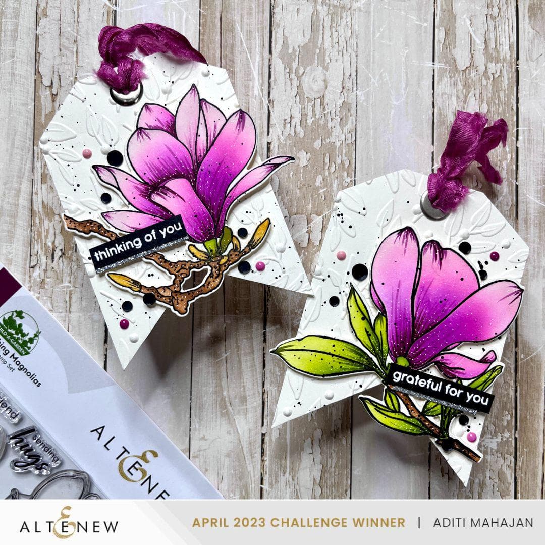 Blushing Magnolia Die Cut Bundle for Card Making & Scrapbooking - DIY Garden Theme Paper Craft Supplies for Greeting Cards, Invitations, and Home Decor