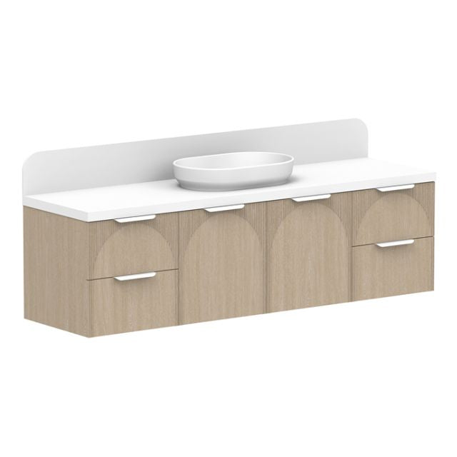 ADP Archie Wall Mounted Bathroom Vanity with Sink - Modern Floating Vanity for Small Spaces, Perfect for Apartments and Powder Rooms