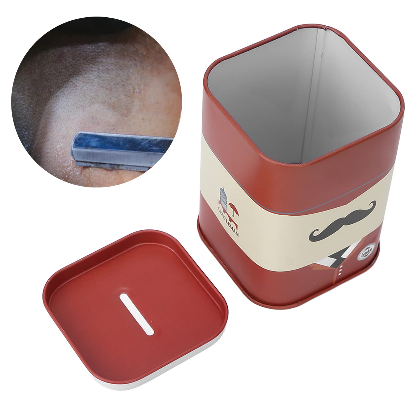 Safety Razor Blade Storage Container - Removable Design, Large Capacity & Compact Structure for Home Use | Perfect for Travel, Shaving Kits & Beard Grooming (Red)