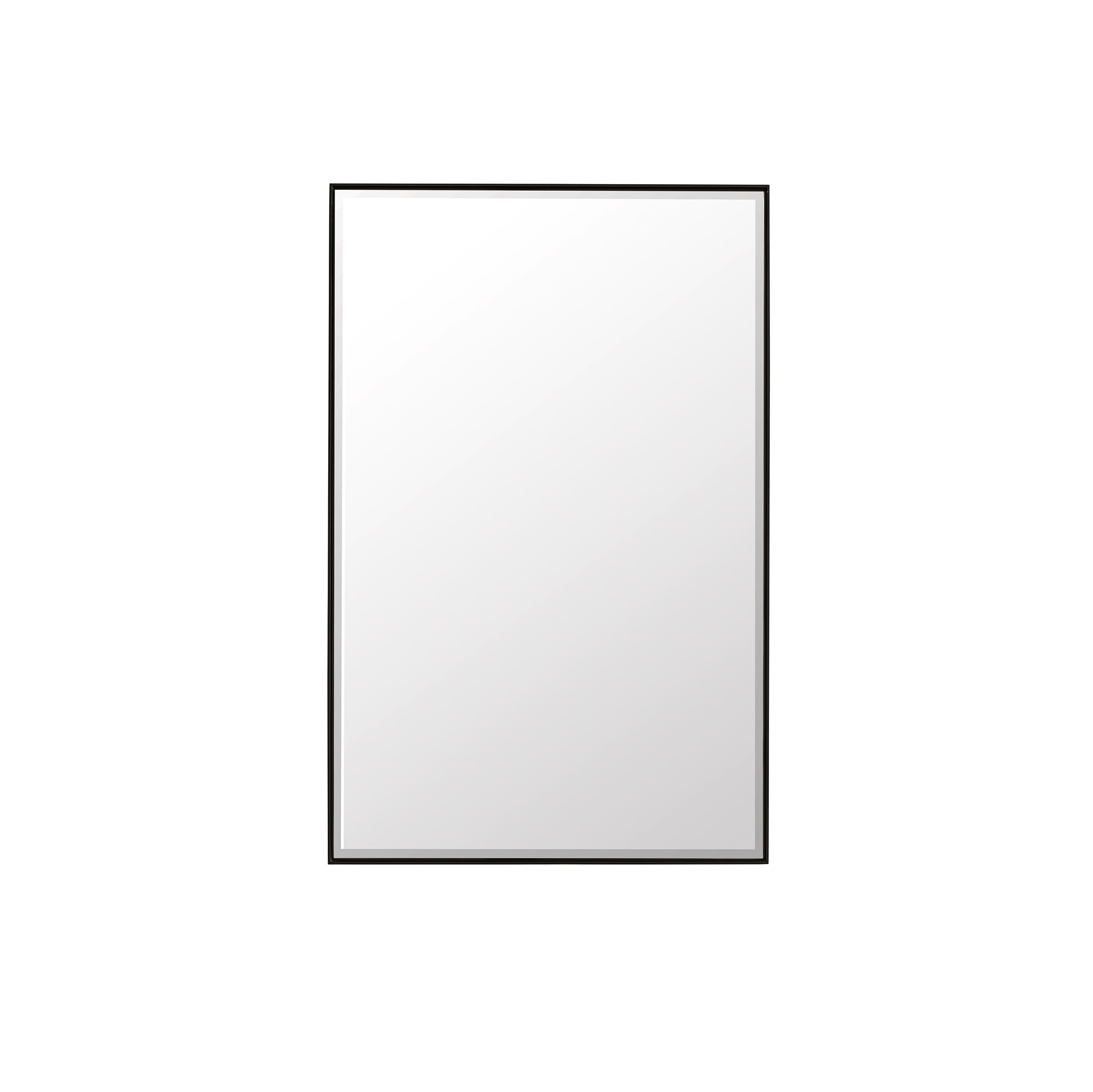 Rohe 26-Inch Wall Mirror in Matte Black - Modern Framed Bathroom Vanity Mirror for Home Decor & Makeup Application