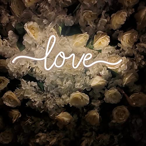 Custom Wedding Neon Sign - Personalized LED Lights for Weddings, Anniversaries, Birthdays & Holidays - Perfect Gift for Couples, Friends & Family - Bedroom, Party & Home Decor for Christmas, New Year & Special Occasions (Love Design)