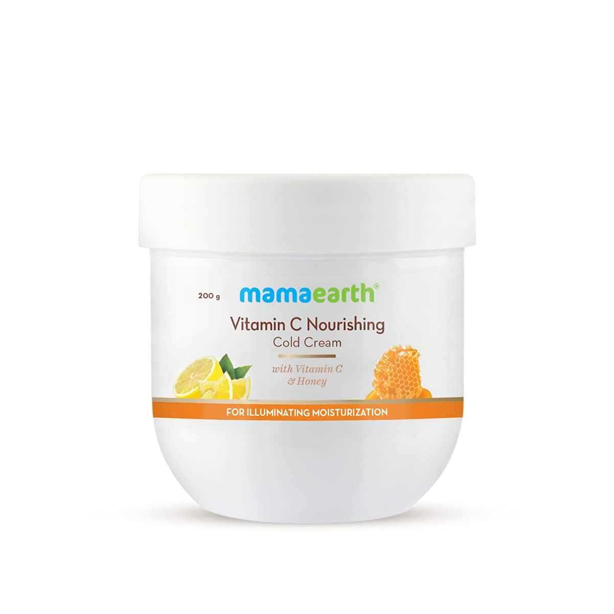 Mamaearth Vitamin C & Honey Nourishing Cold Winter Cream for Face & Body - 200g | Illuminating Moisturization for Dry Skin | Perfect for Winter Skincare Routine & Daily Hydration