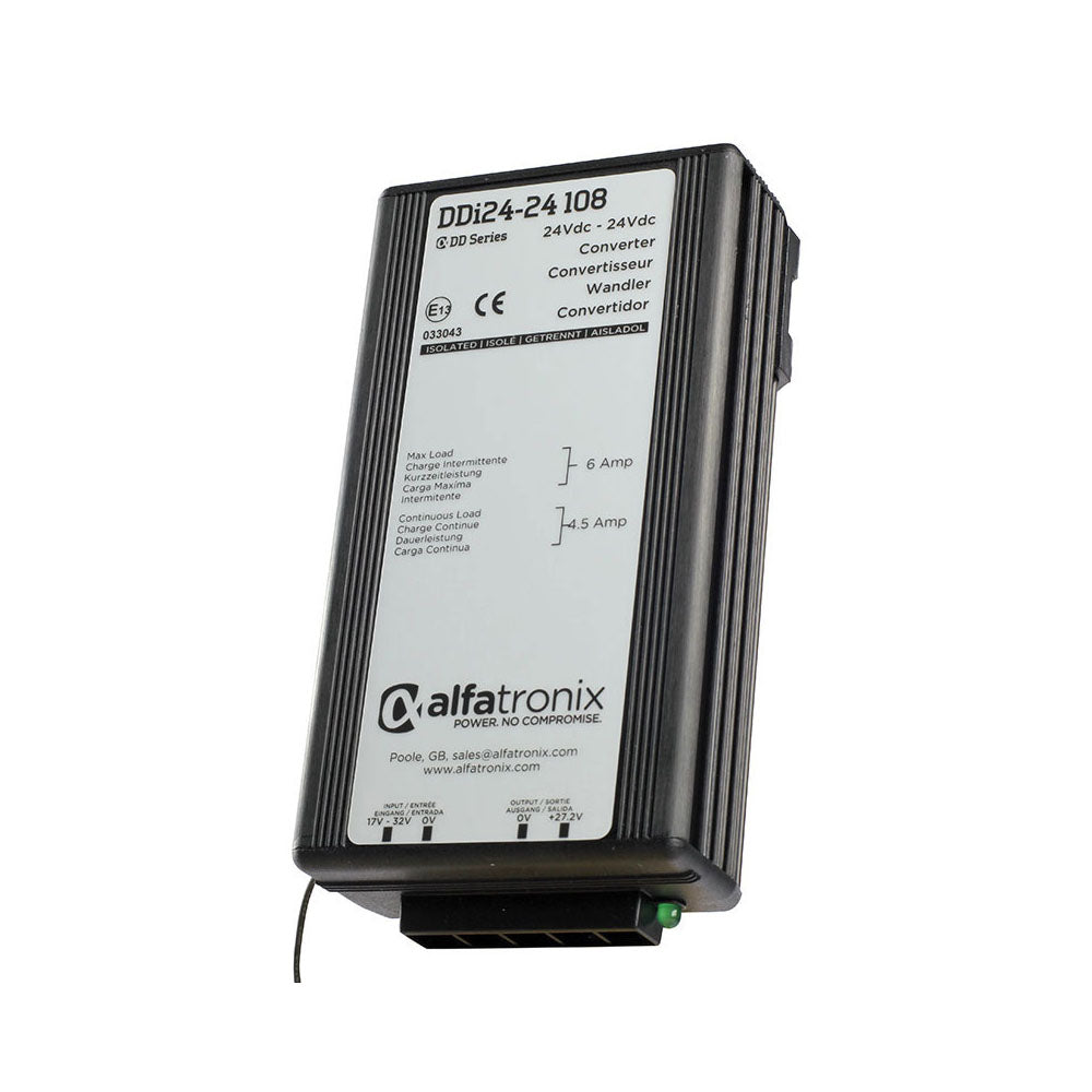 Alfatronix DDi Series 24V Isolated DC-DC Converter 108W (4.5A) - Power Supply for Industrial Automation, Telecommunications & Renewable Energy Systems