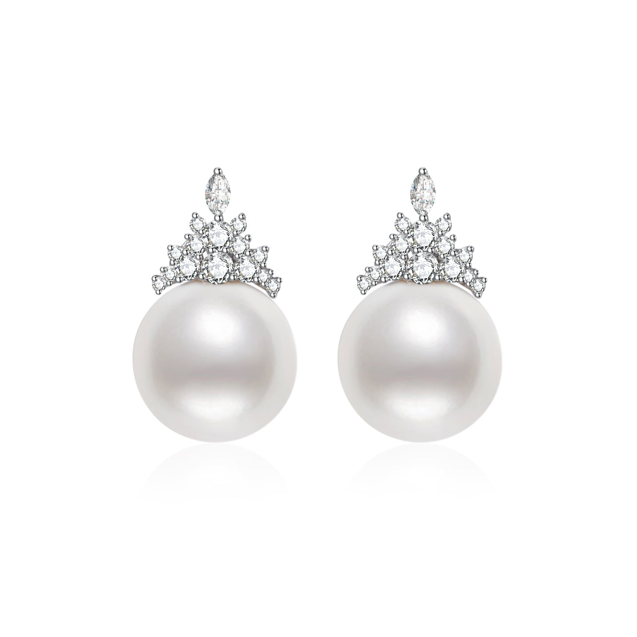 18K Solid Gold Edison Pearl Earrings KE00181 - Elegant Pearl Jewelry for Women, Perfect for Weddings, Parties & Special Occasions
