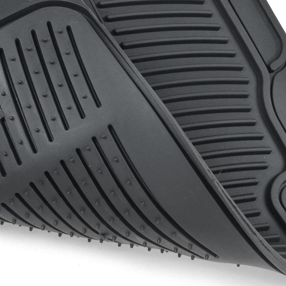 BDK Classic Batman Superhero Car Floor Mats - Officially Licensed Warner Bros DC Comics - All Weather Heavy Duty Rubber Liners for Car, Truck, Van & SUV - Perfect for Comic Fans & Vehicle Protection