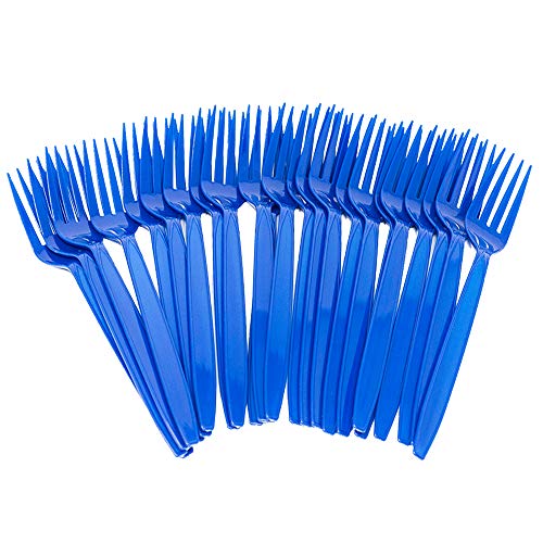 Blue Plastic Forks (50 Pack)