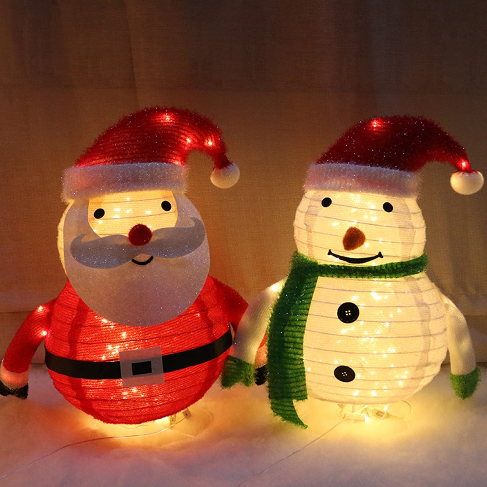 KKVV 62cm Lighted Outdoor Snowman Christmas Decorations - Collapsible Holiday Snowman for Home, Indoor, Lawn, Yard & Commercial Xmas Decor | Perfect for Holiday Parties, Winter Weddings & Festive Store Displays