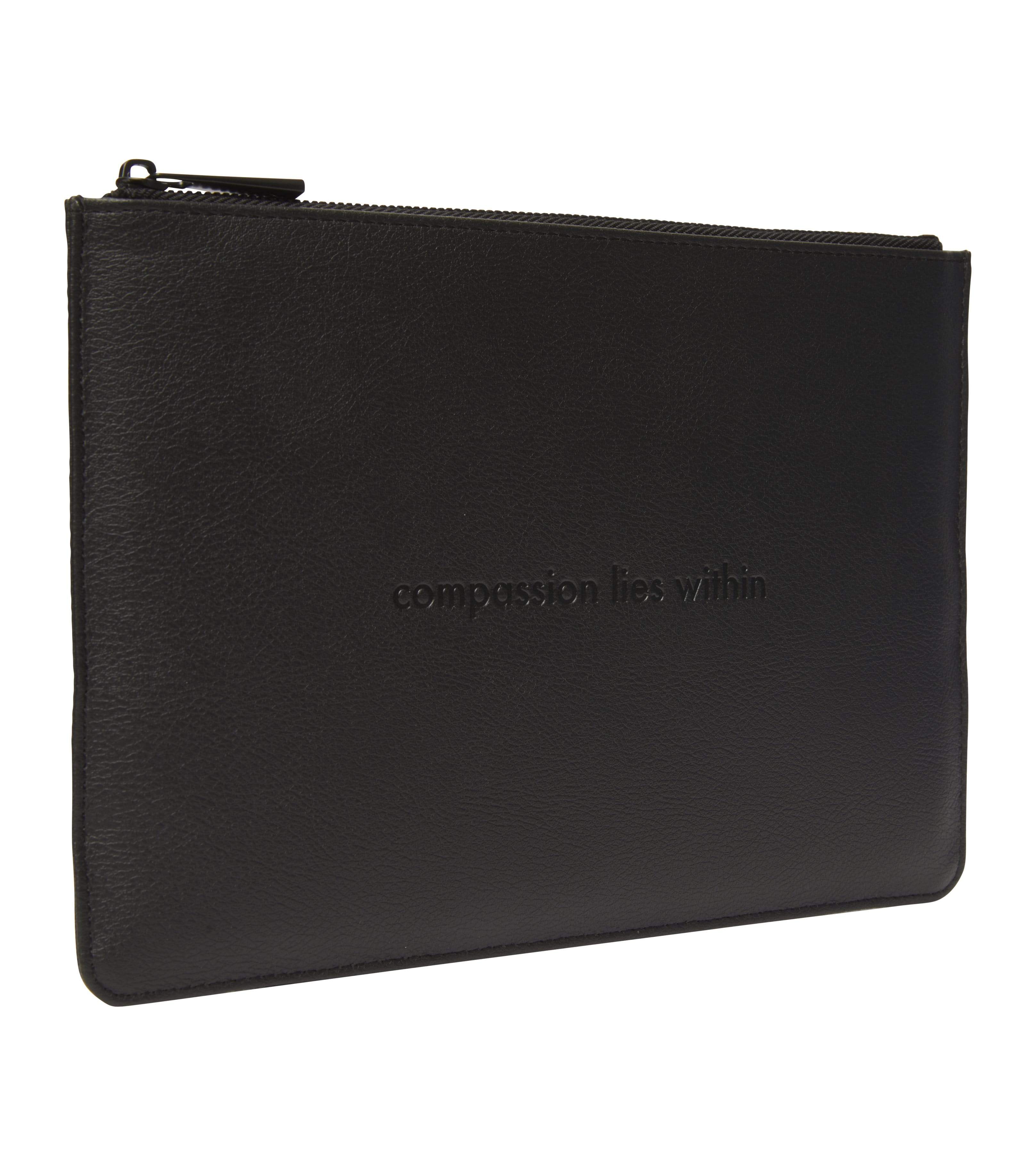 Premium Vegan Leather Apple Pouch - Classic Black Case for iPhone 13/14/15 Pro Max | Slim Protective Sleeve for Everyday Use, Travel & Office Essentials