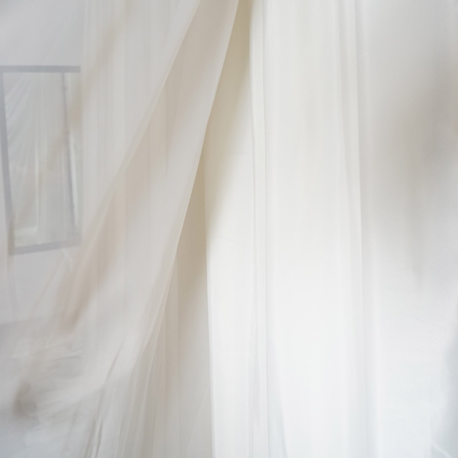 20 ft x 10 ft Ivory Chiffon Fabric Backdrop Drapes Curtain - Elegant Wedding Decor, Photo Booth & Party Supplies for Reception, Photography, Bridal Shower & Birthday Celebrations