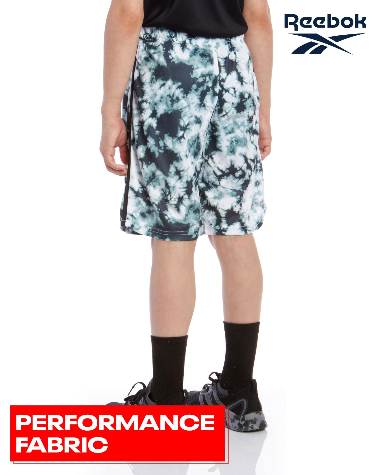 Reebok Boys Basketball Shorts - High-Performance Athletic Shorts for Youth Basketball Players - Perfect for Training, Games & Casual Wear