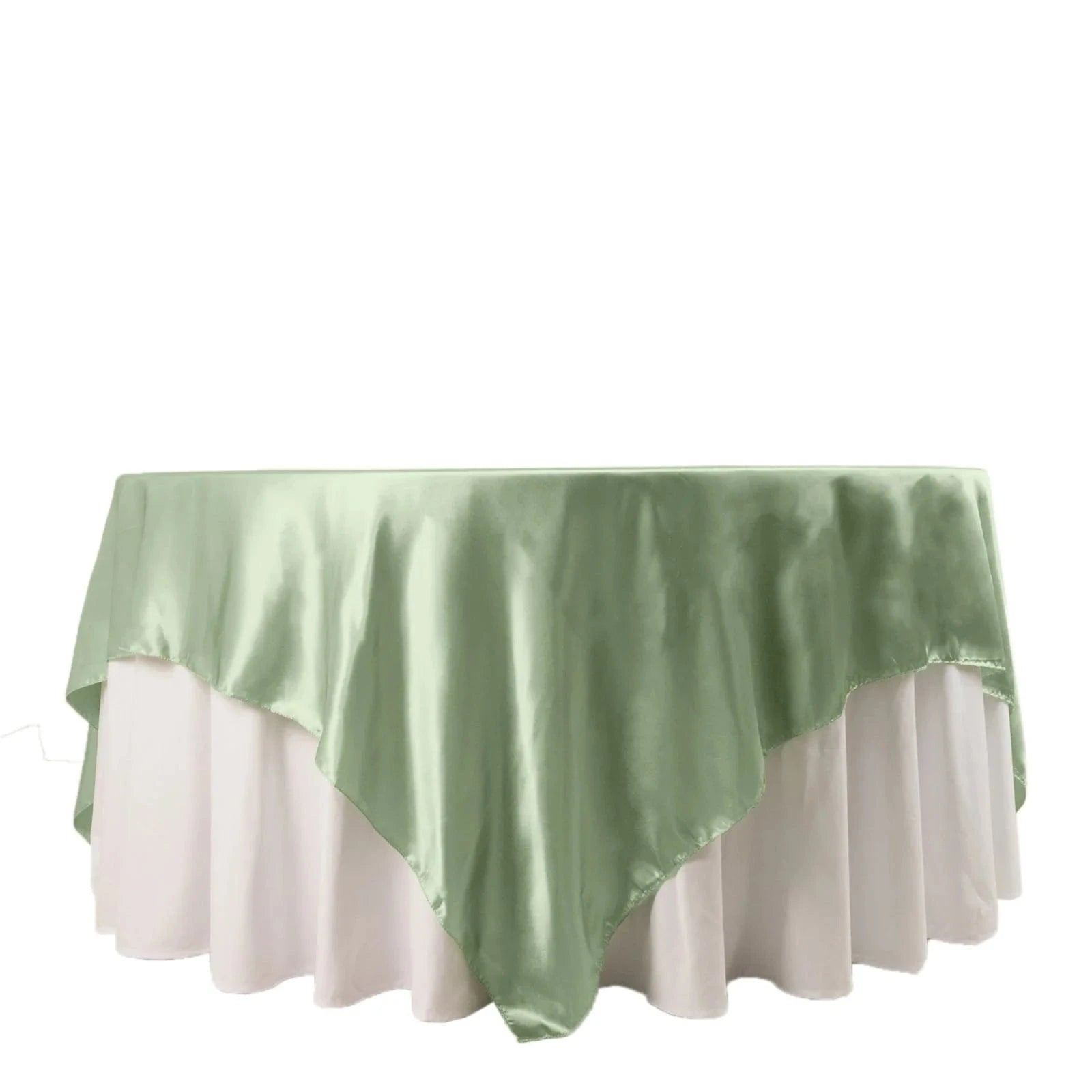 90 x 90 Inch Satin Table Overlay - Premium Square Tablecloth for Weddings, Parties & Events - Elegant Dining Table Cover for Home Decor & Special Occasions